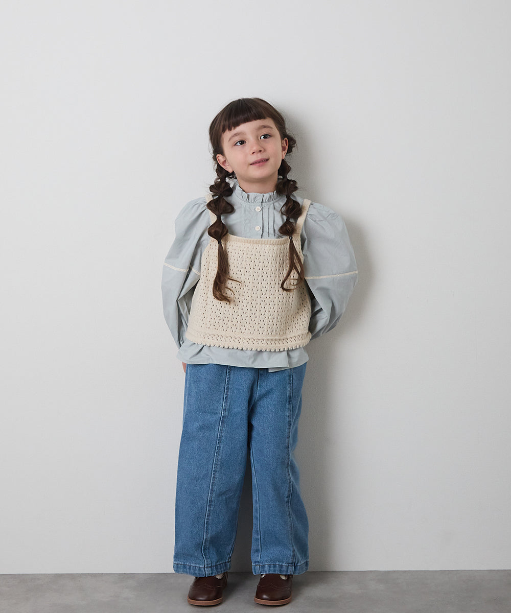 ニットキャミレイヤードブラウス2点セット