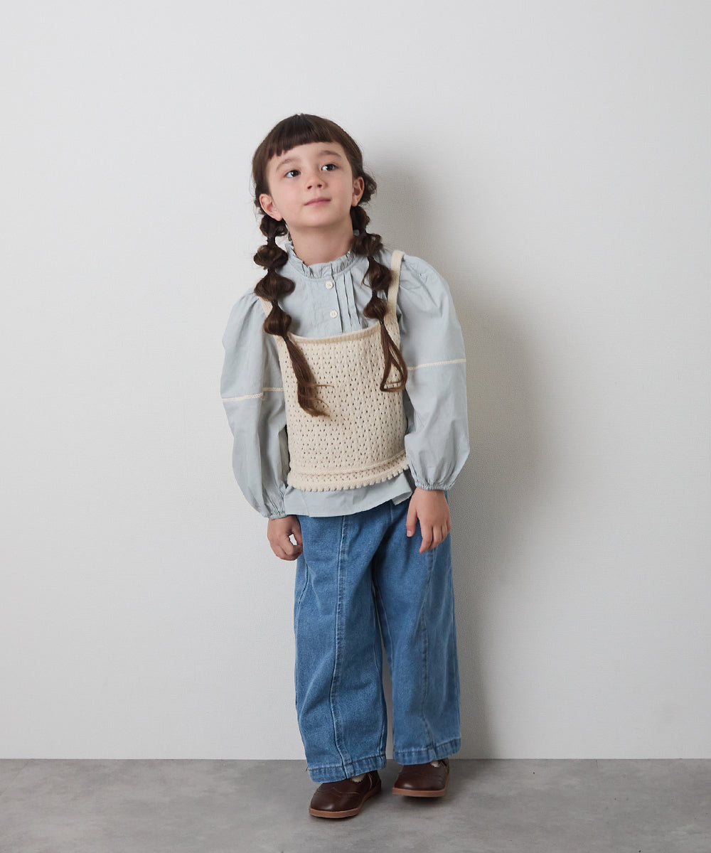 ニットキャミレイヤードブラウス2点セット