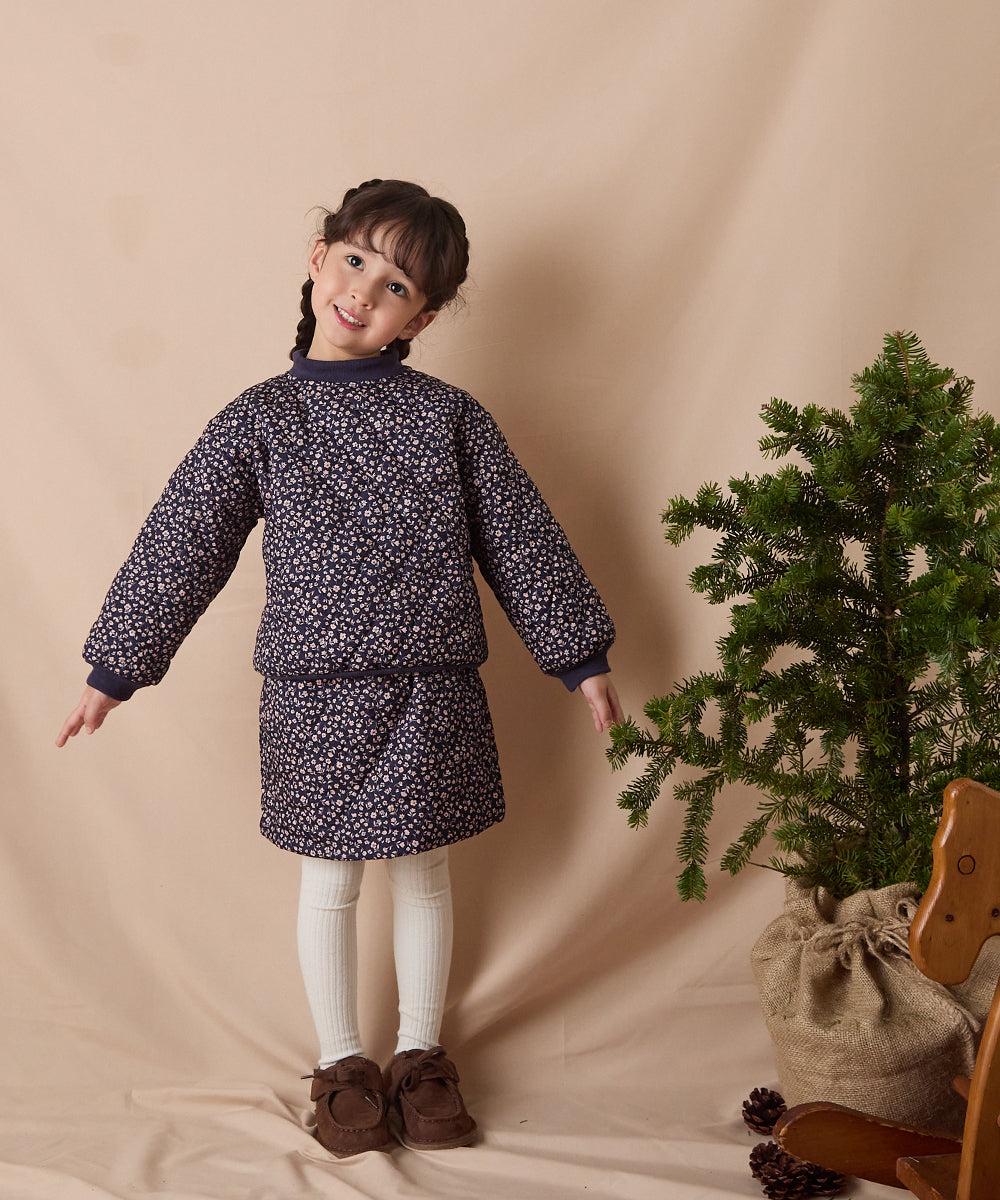 フラワープリントキルティングセットアップ