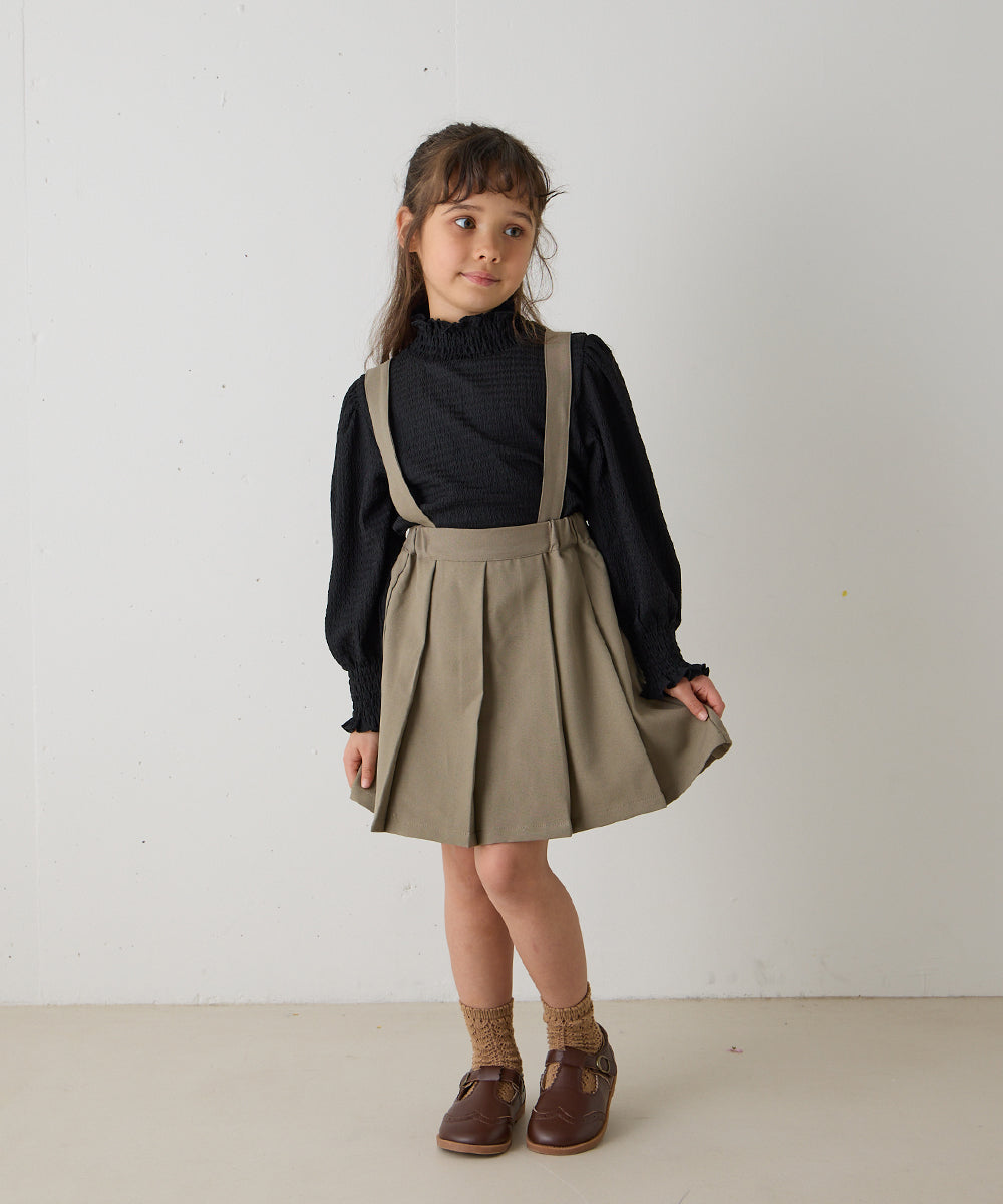 サスペンダープリーツスカート