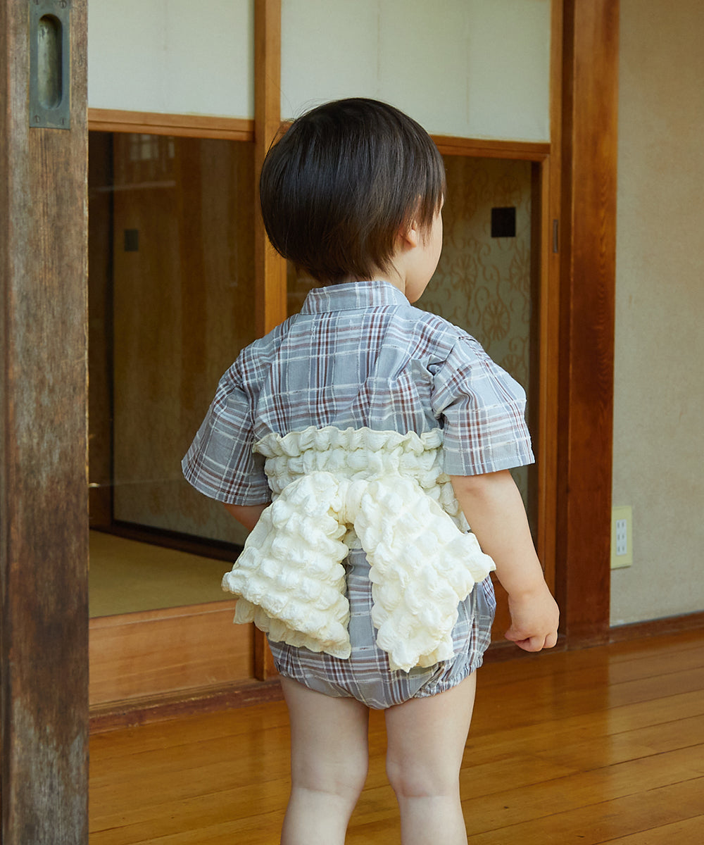 チェック柄ベビー浴衣