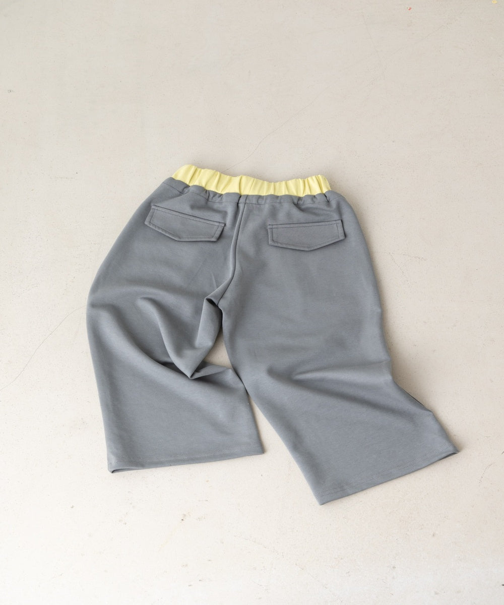 ウエスト配色ワイドパンツ