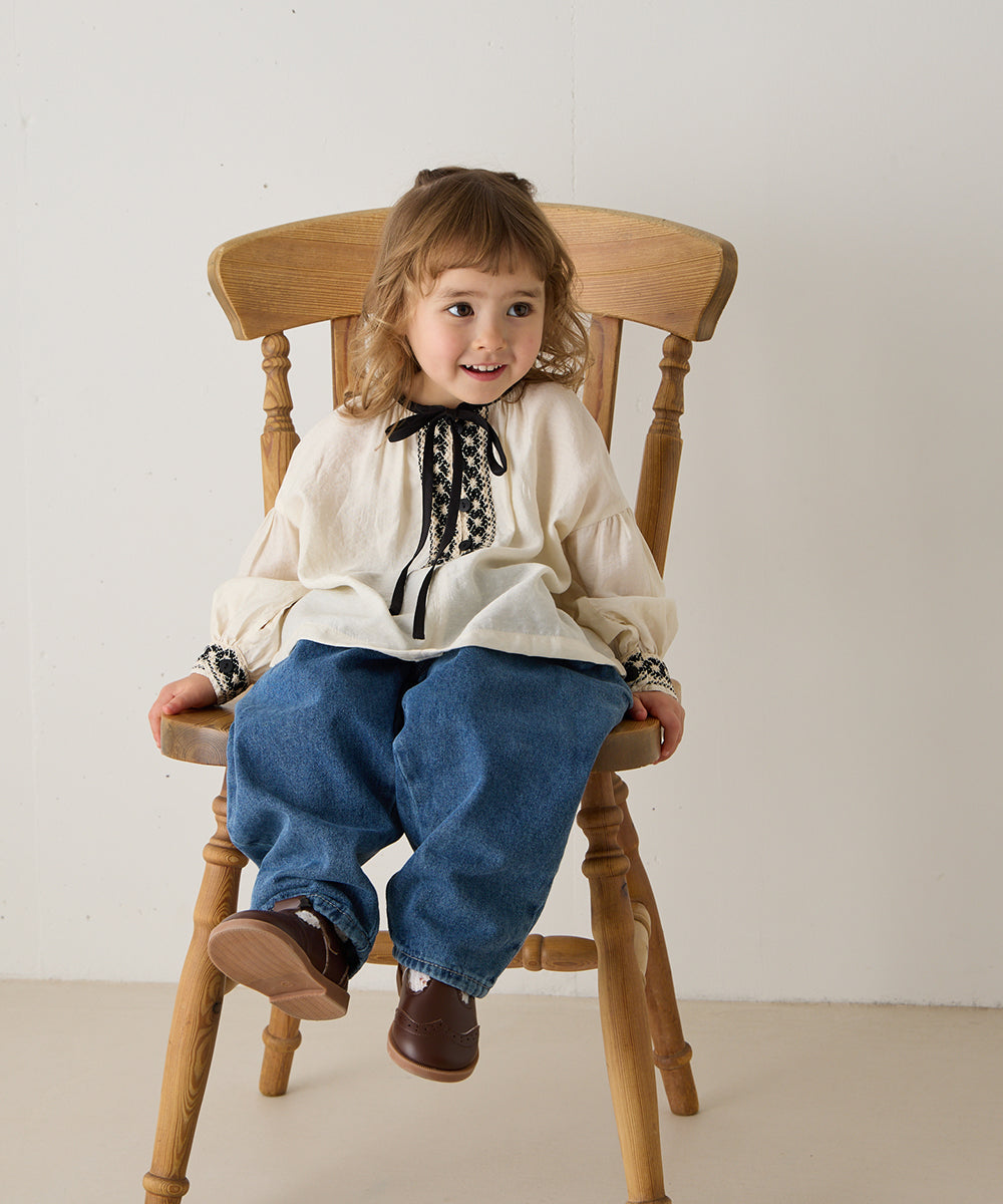 エスニックレースブラウス