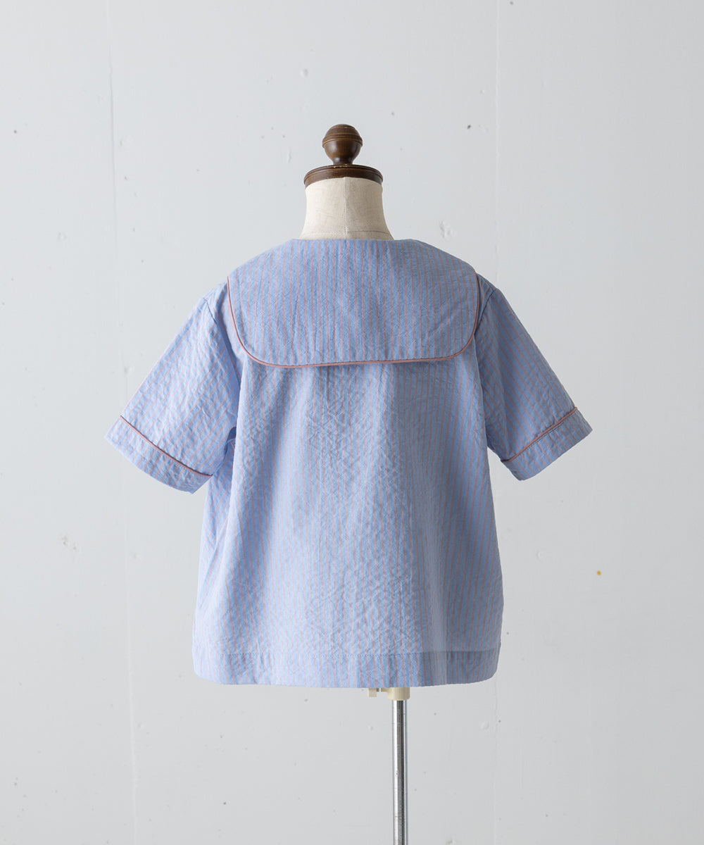 ストライプセーラーカラーブラウス