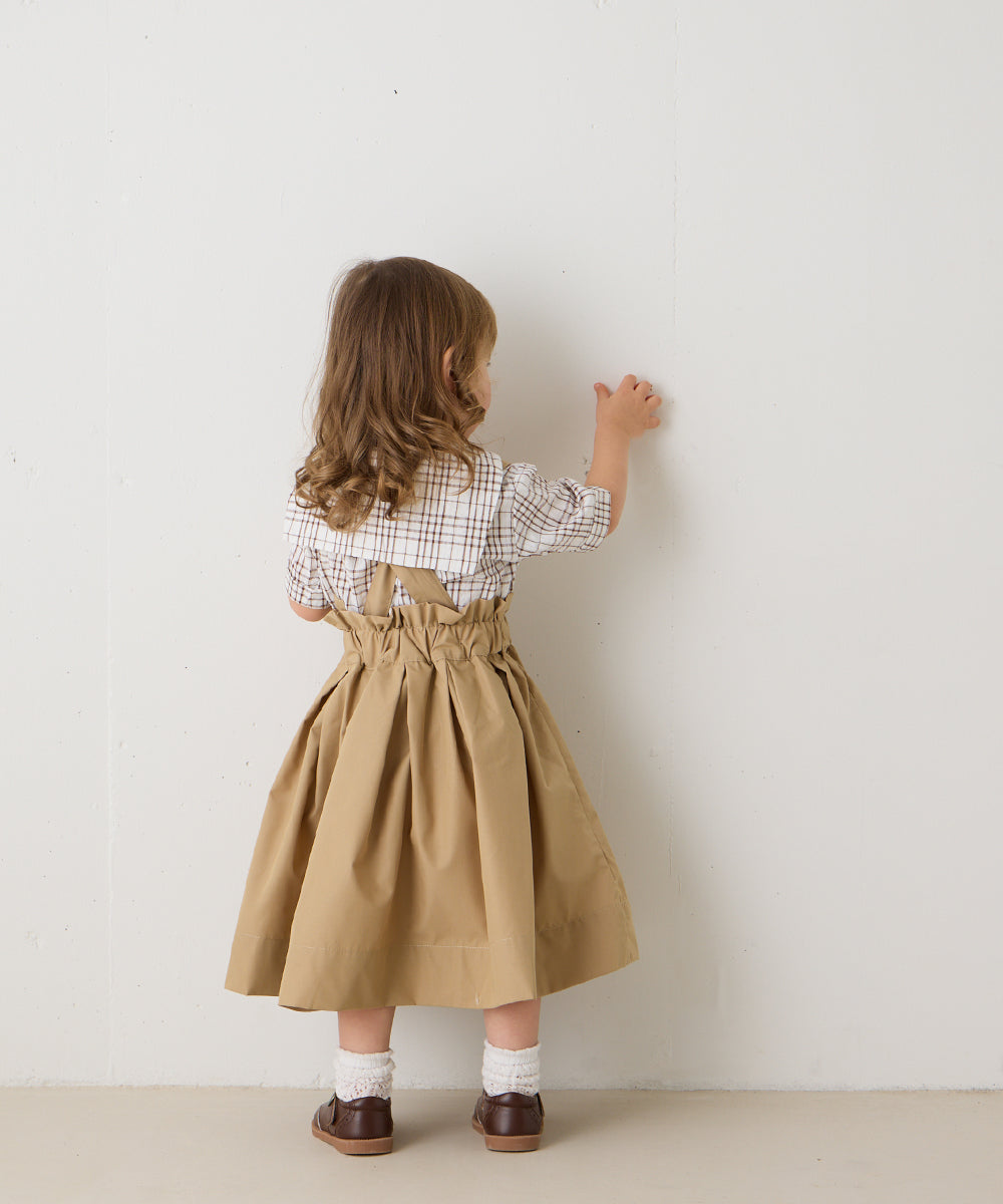 【リンク】ダブルボタンセーラーカラーチェックブラウス