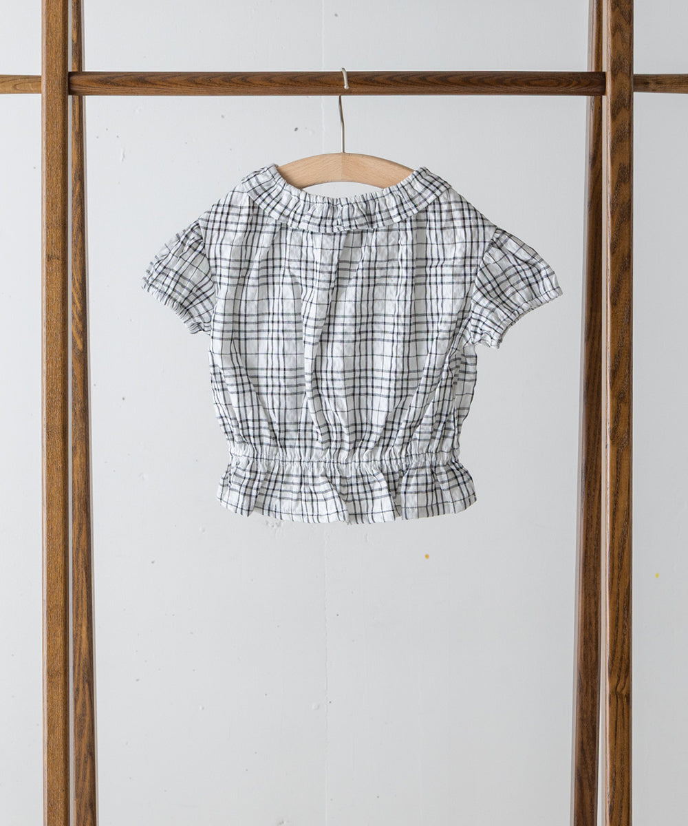 【リンク】フリルカラーチェックブラウス