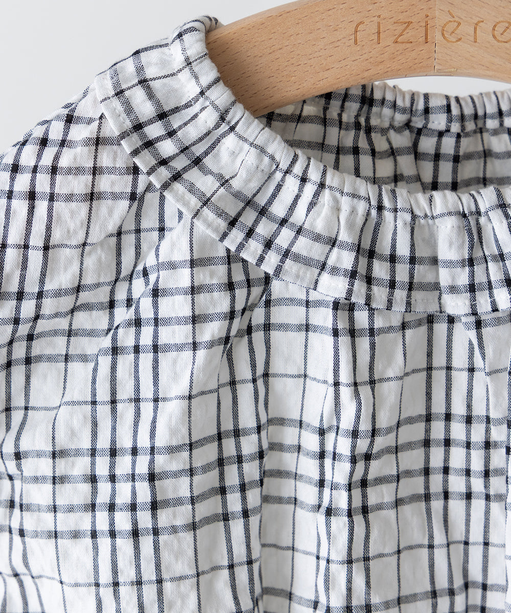 【リンク】フリルカラーチェックブラウス