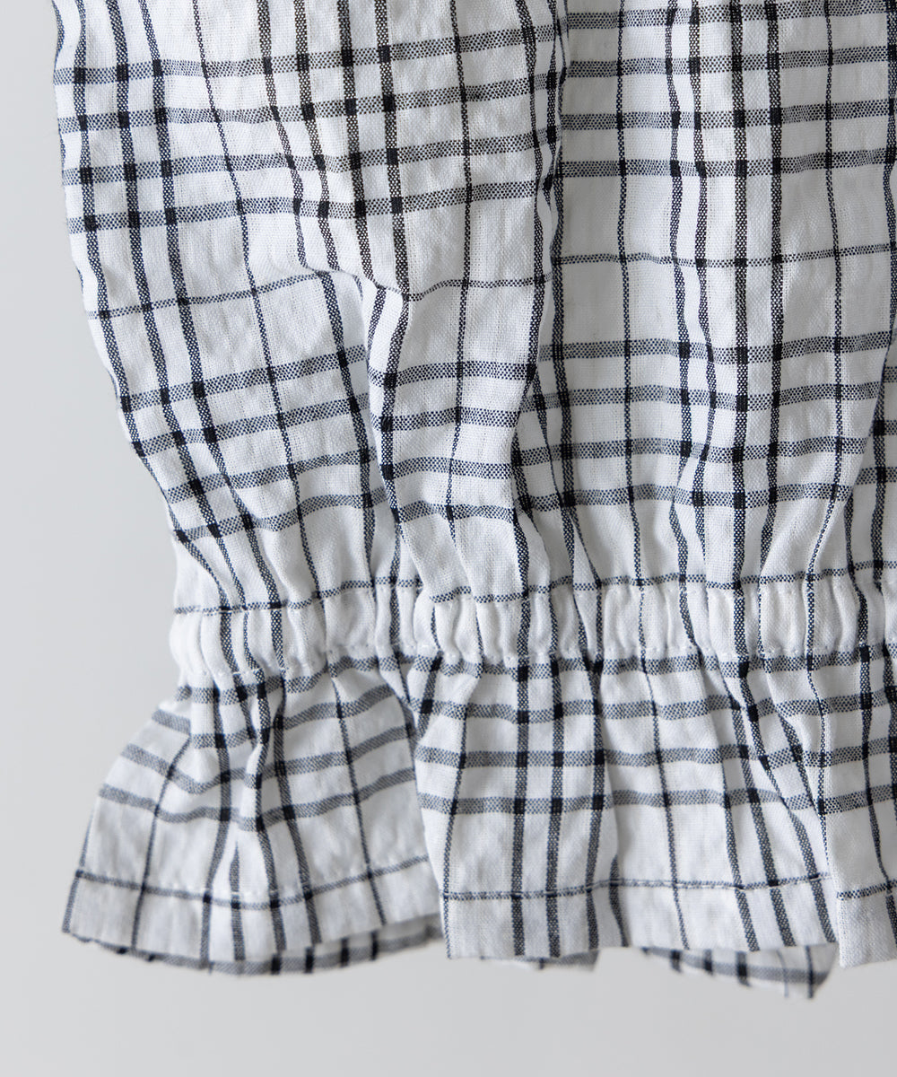 【リンク】フリルカラーチェックブラウス