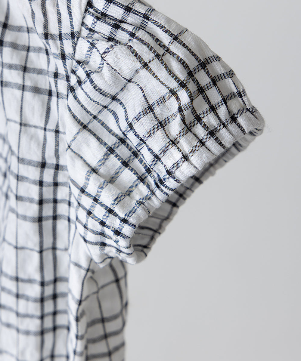 【リンク】フリルカラーチェックブラウス