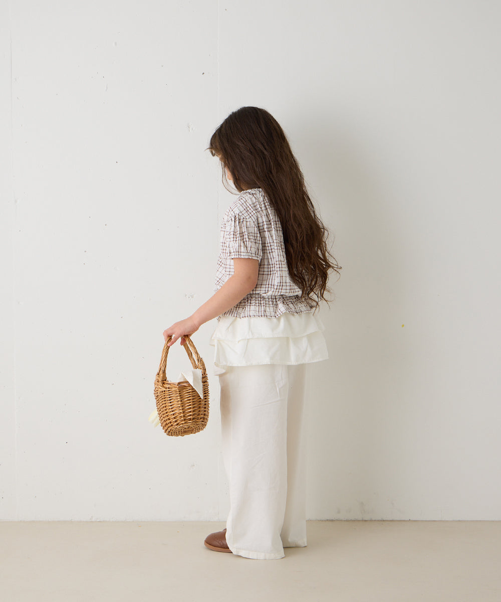 【リンク】フリルカラーチェックブラウス