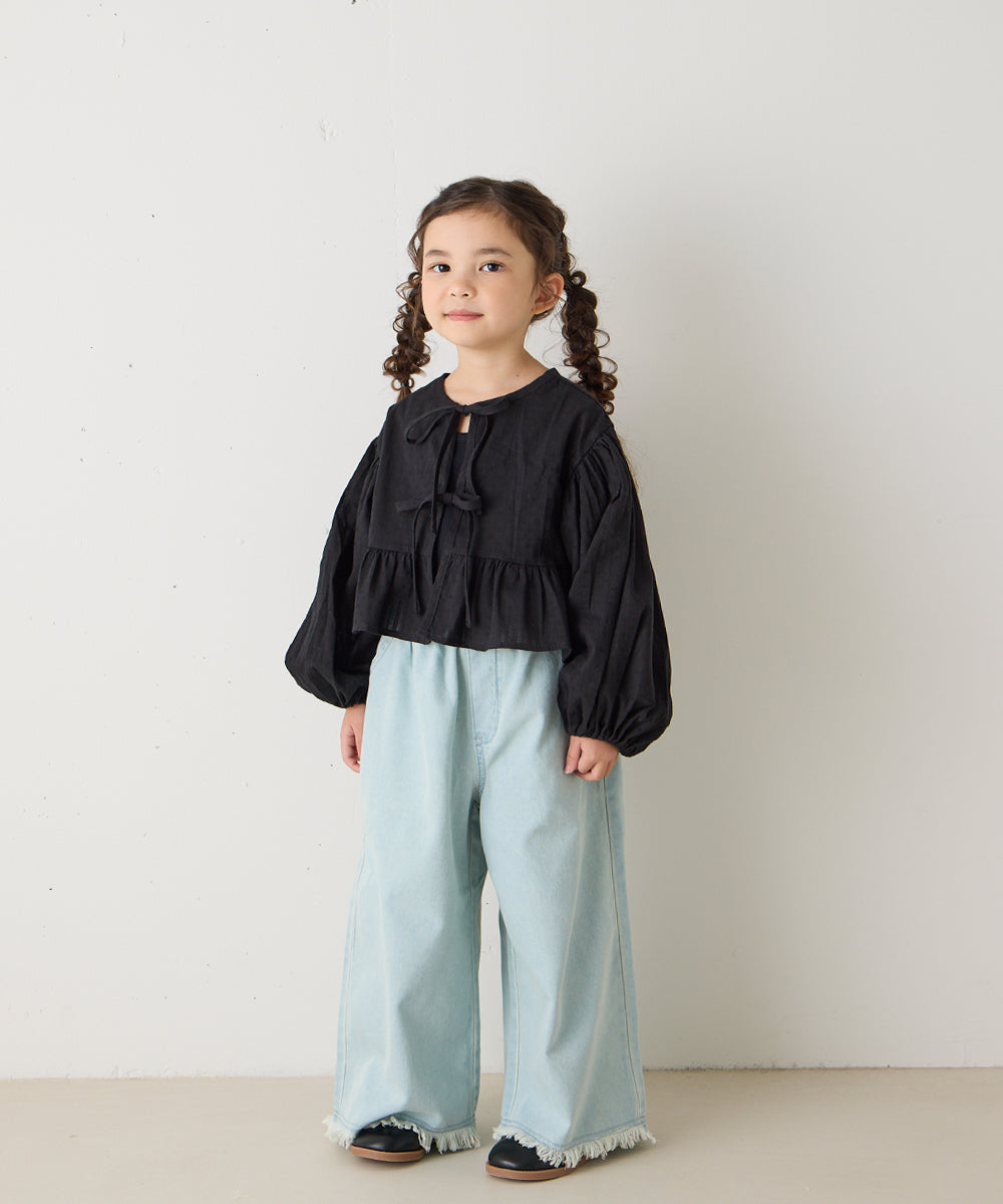 裾フリルリボンボレロ