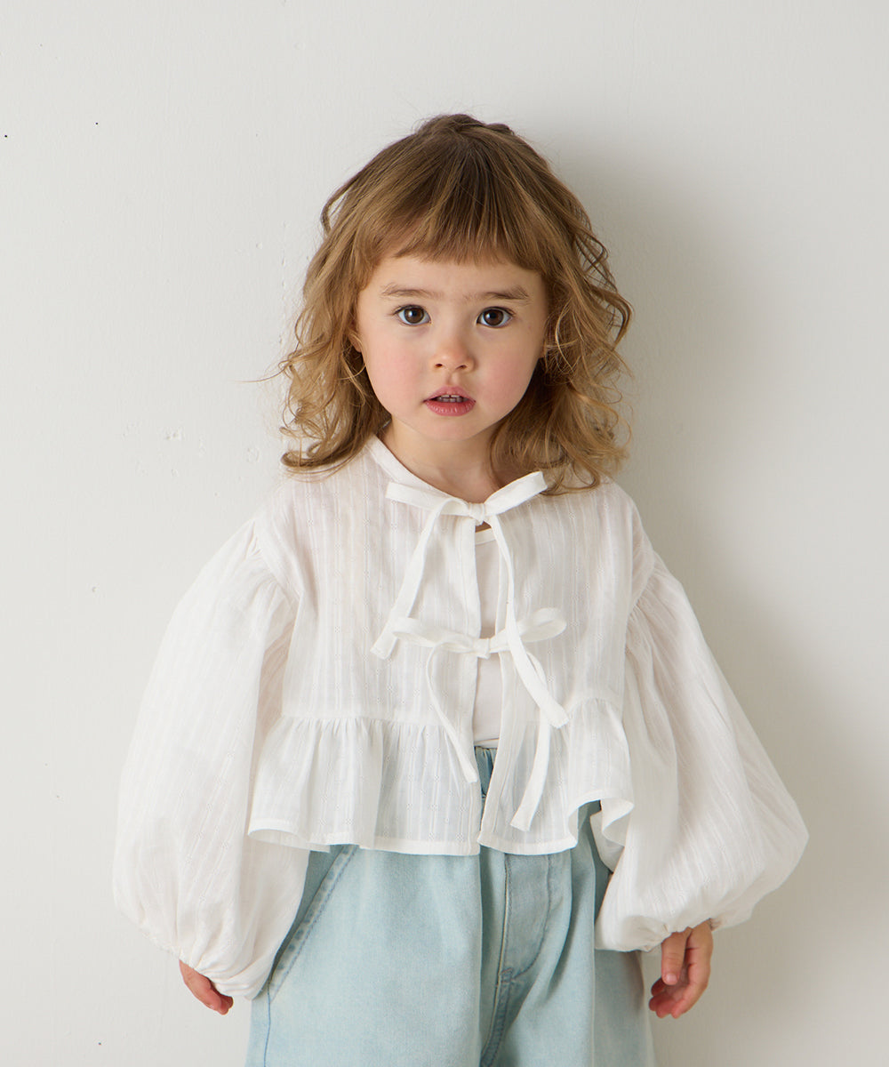 裾フリルリボンボレロ