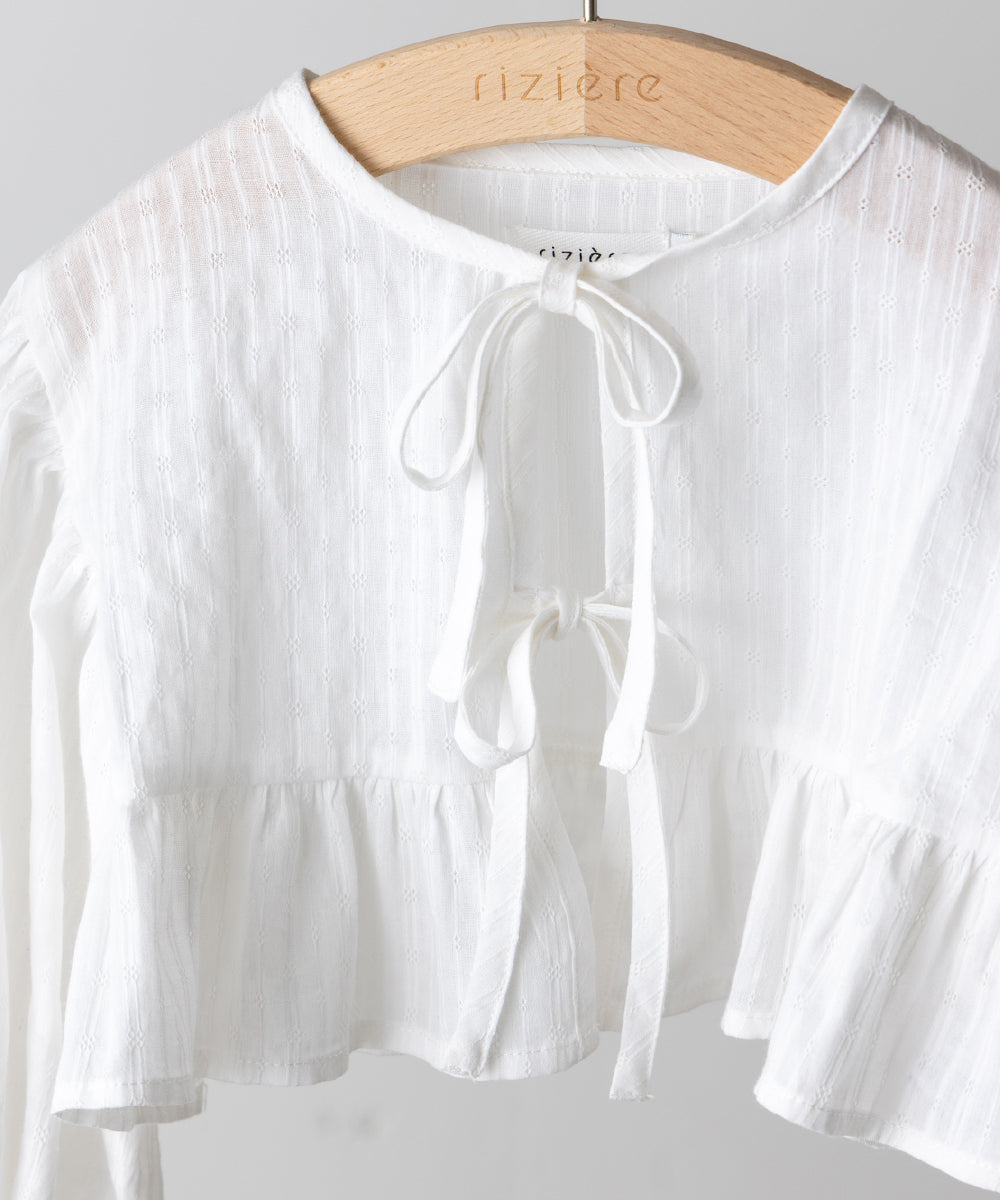 裾フリルリボンボレロ