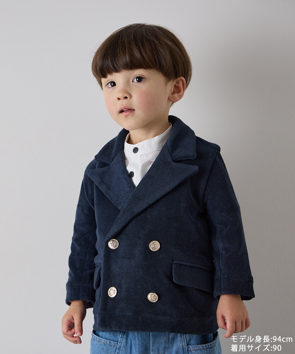 ダブルボタンパイルテーラードジャケット