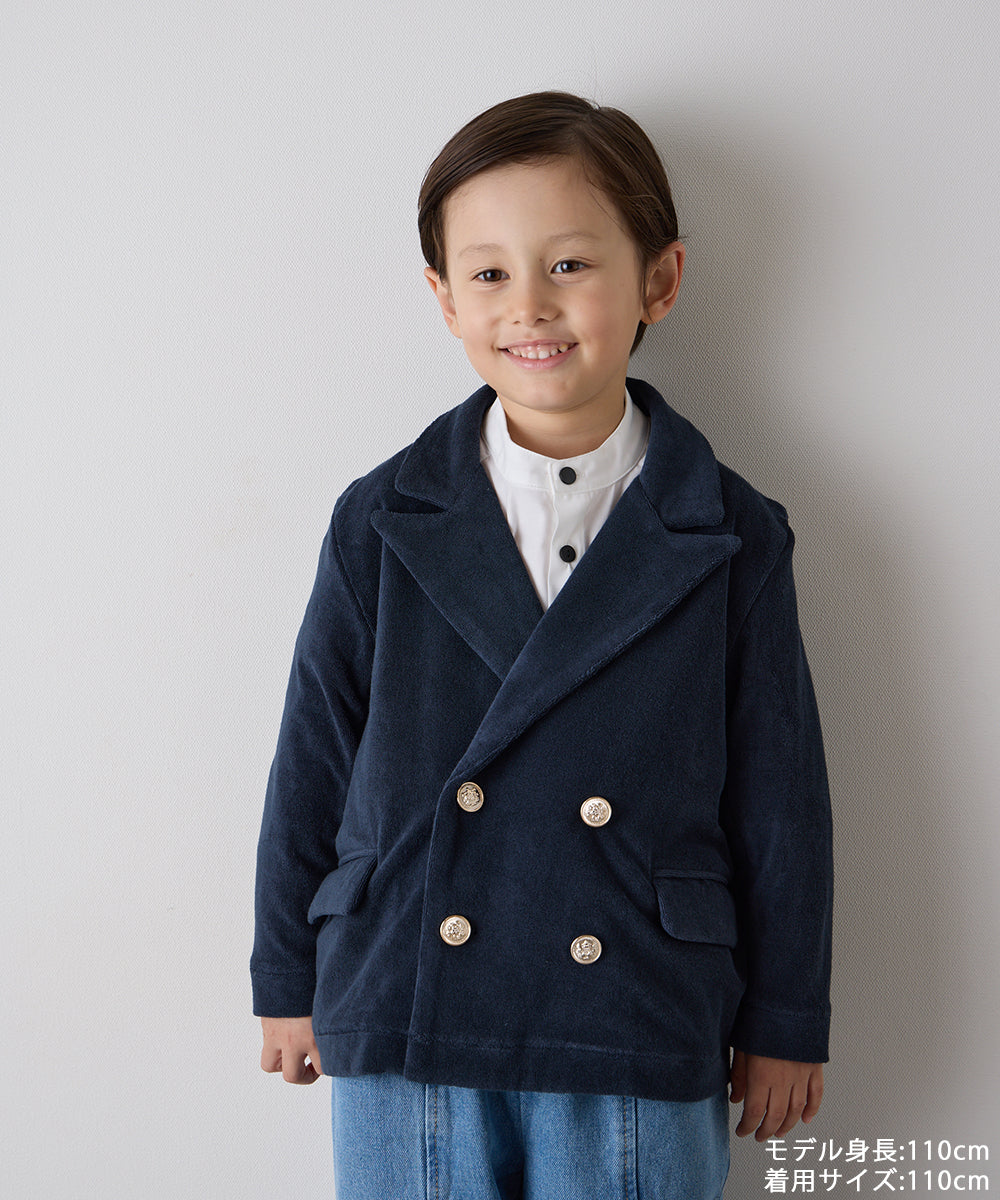 ダブルボタンパイルテーラードジャケット