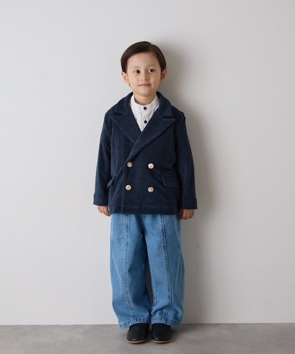 ダブルボタンパイルテーラードジャケット