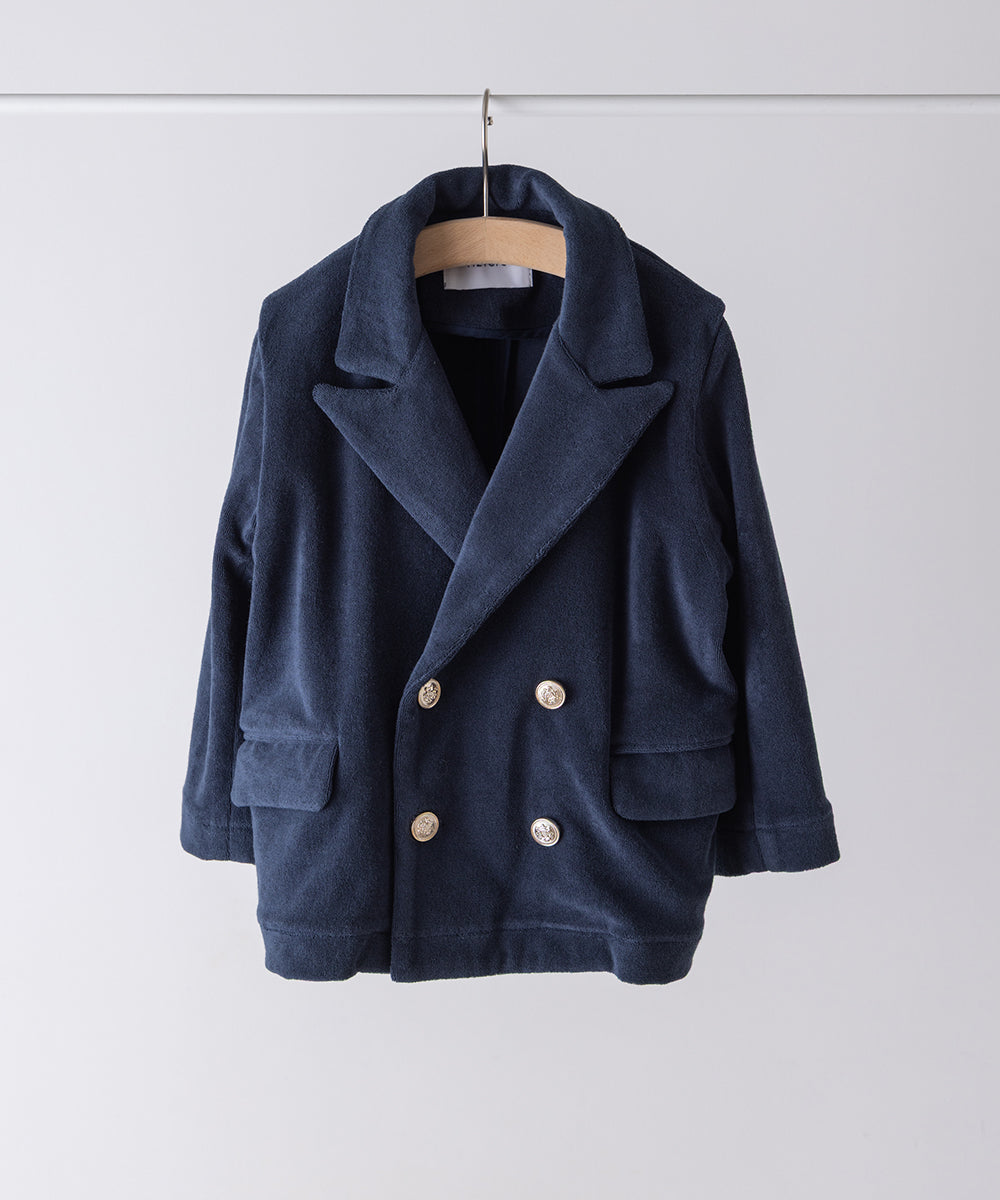 BLUE LABEL ダブルボタン テーラードジャケット ラナン RANAN リネンライクダブルボタンテーラードジャケット （ブルー