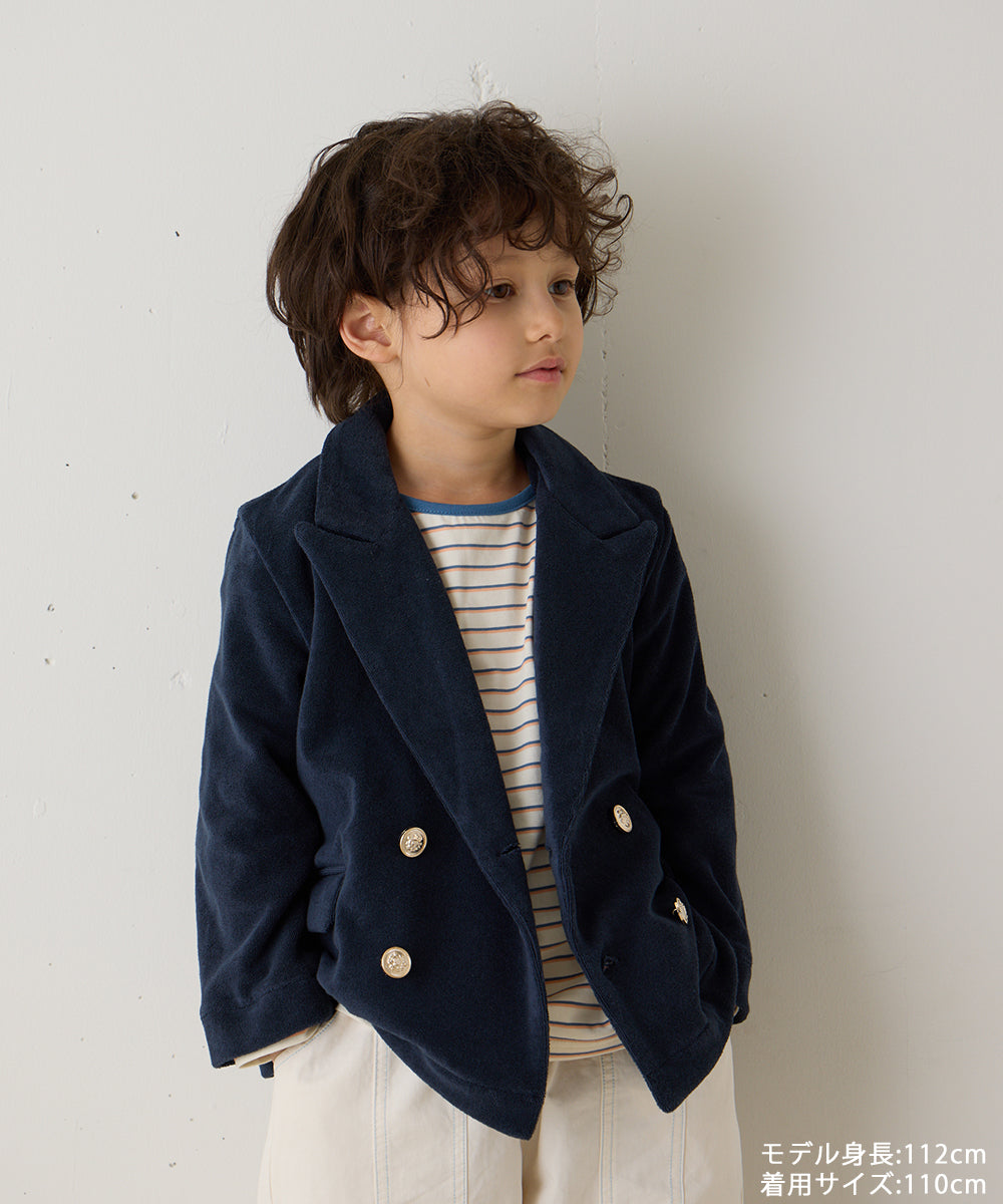 ダブルボタンパイルテーラードジャケット
