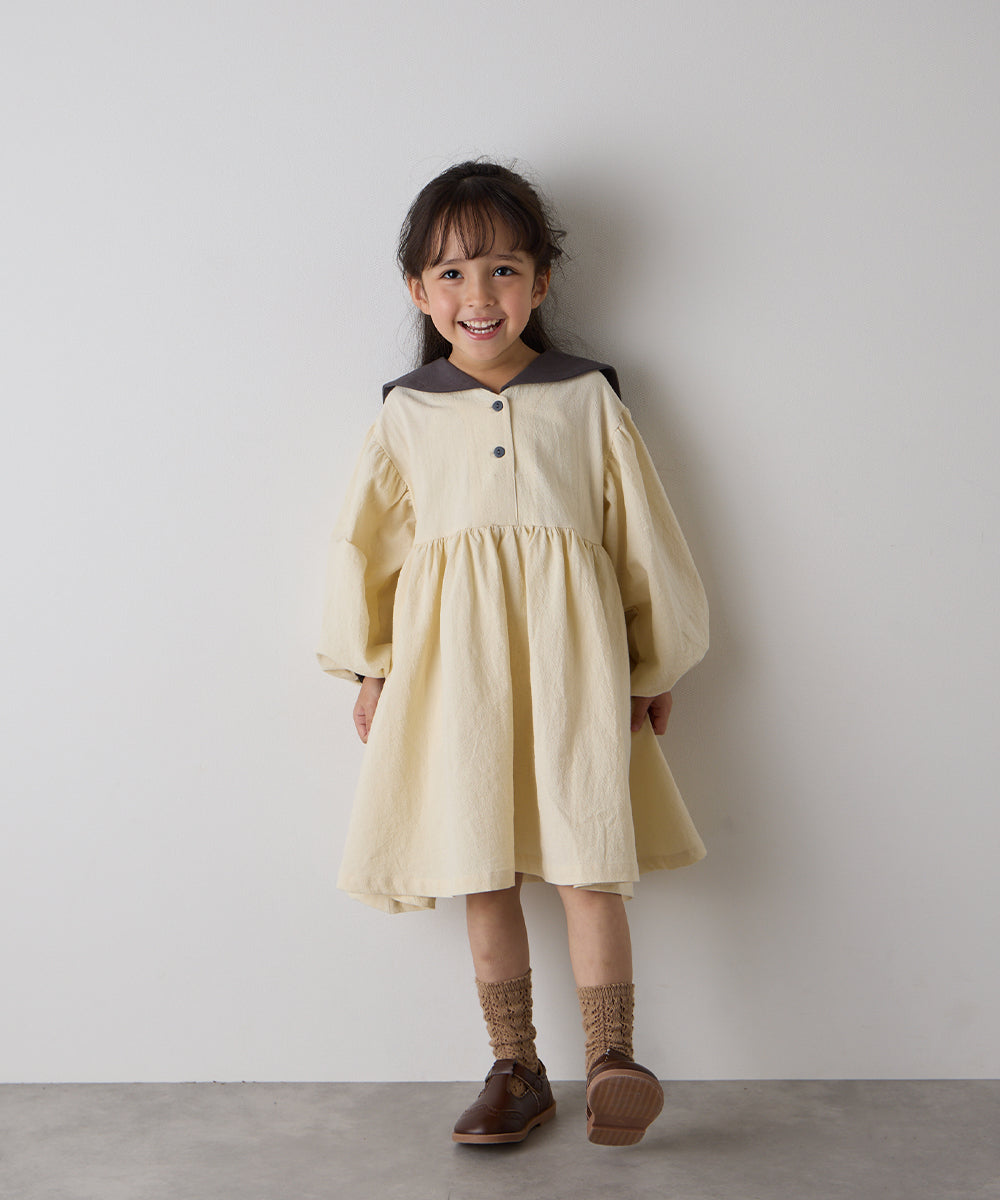 バイカラーセーラーカラーワンピース