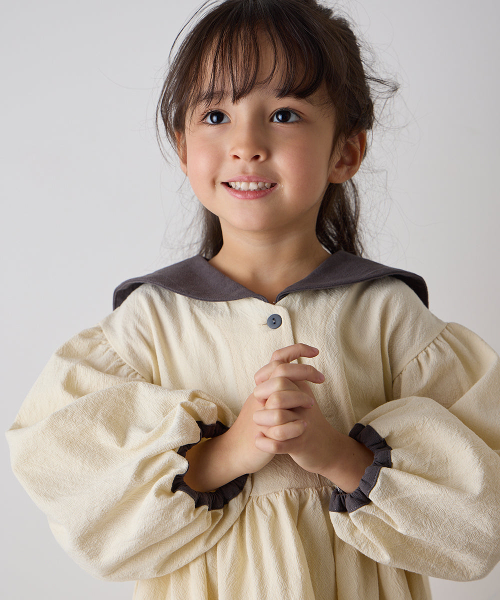 バイカラーセーラーカラーワンピース