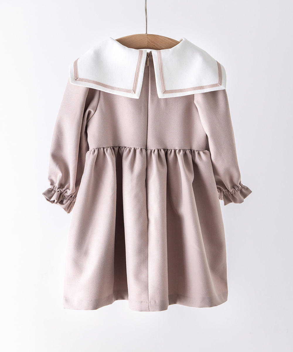 配色セーラーカラーリボンセレモニーワンピース