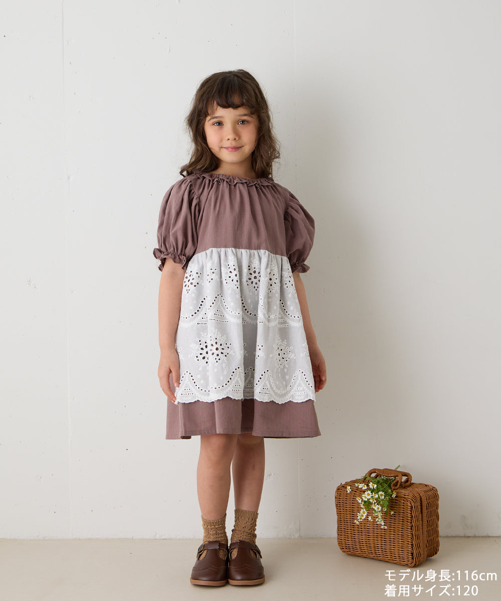 【リンク】スカラップレースエプロンワンピース