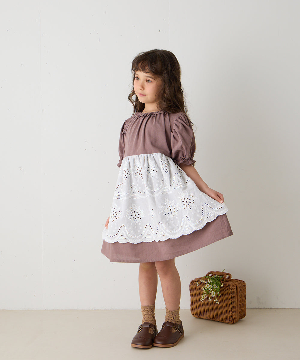 【リンク】スカラップレースエプロンワンピース