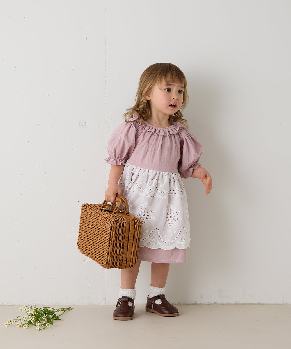 【リンク】スカラップレースエプロンワンピース