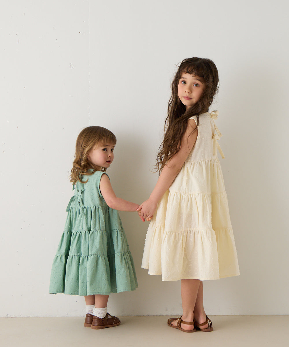 ドビードットバックリボンワンピース