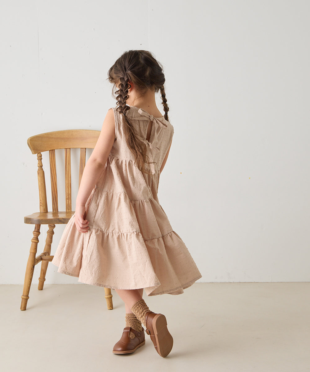 ドビードットバックリボンワンピース