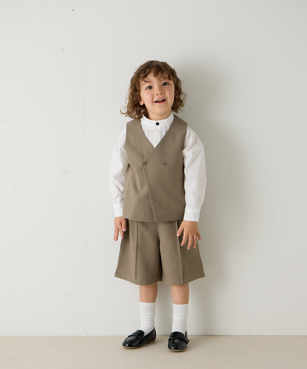 センターシームハーフパンツ（ウエストゴム調整）