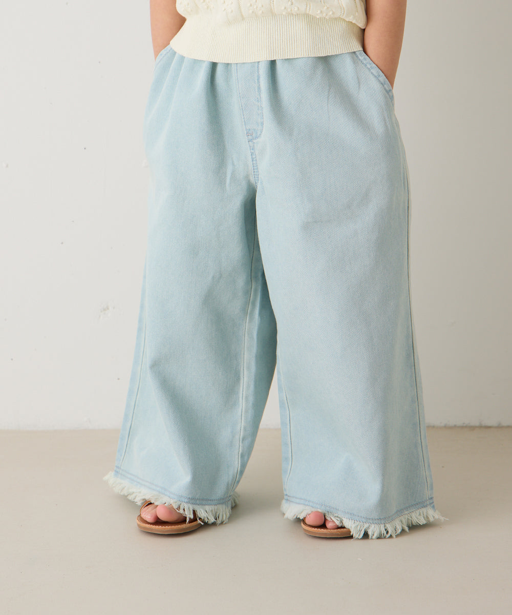 フリンジエッジデニムパンツ