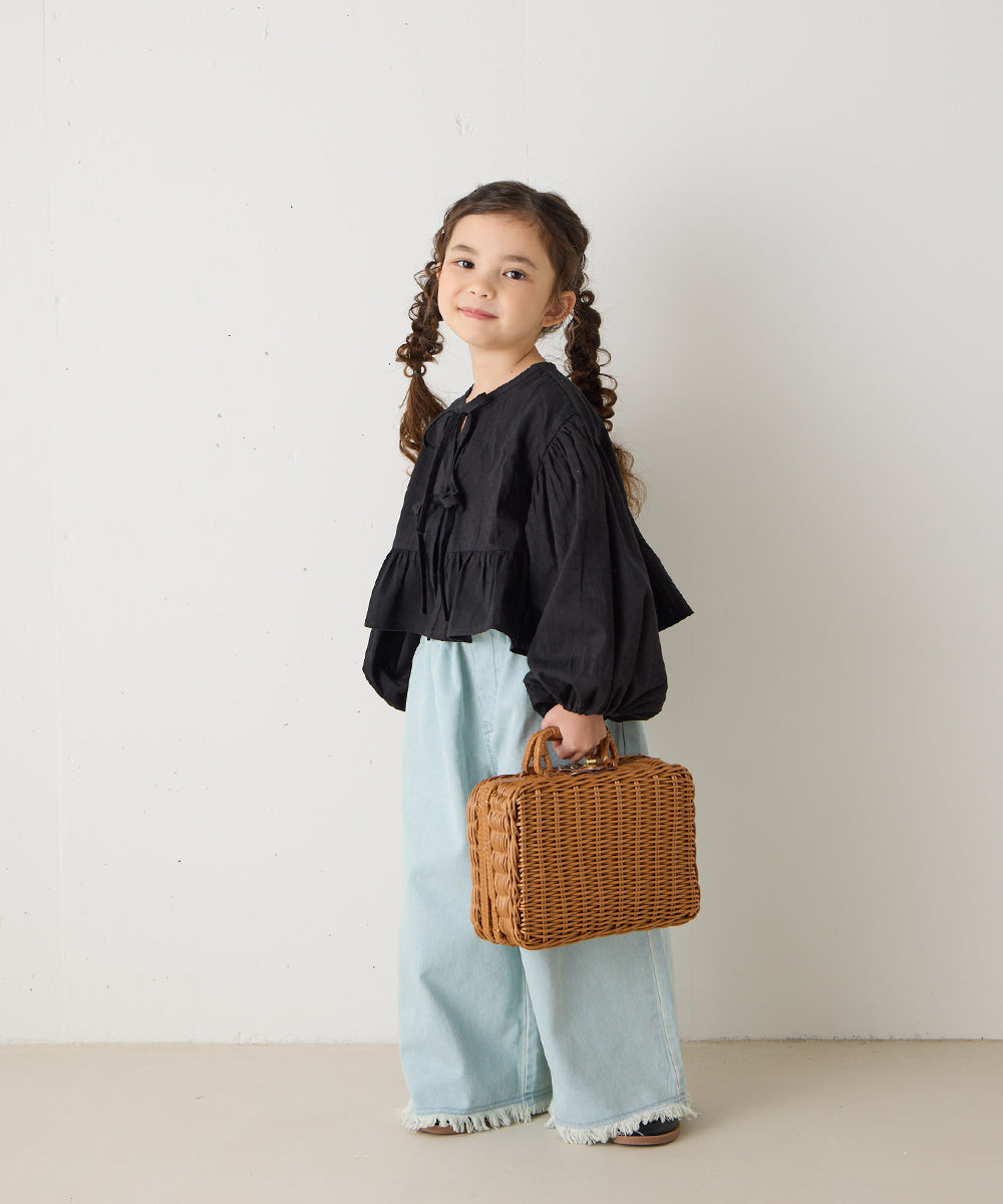 フリンジエッジデニムパンツ