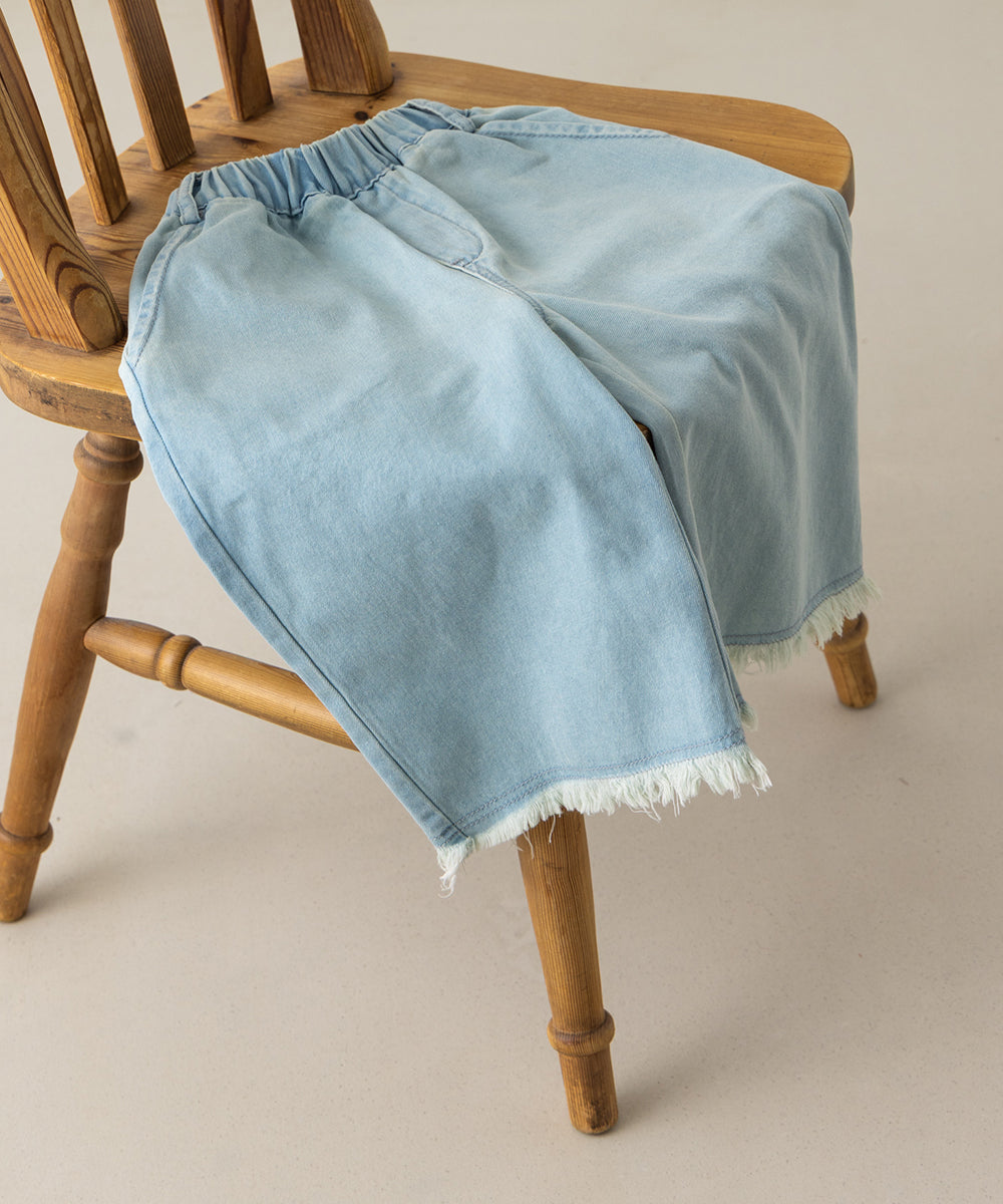 フリンジエッジデニムパンツ