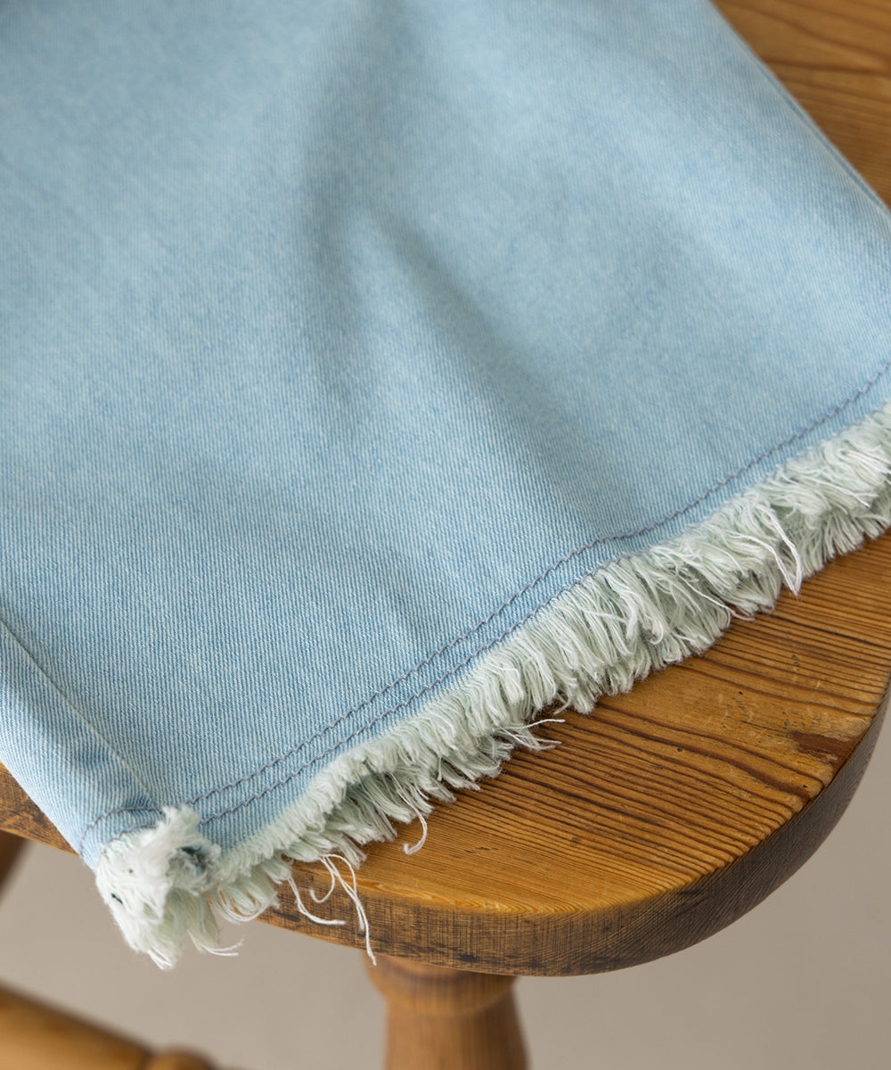 フリンジエッジデニムパンツ