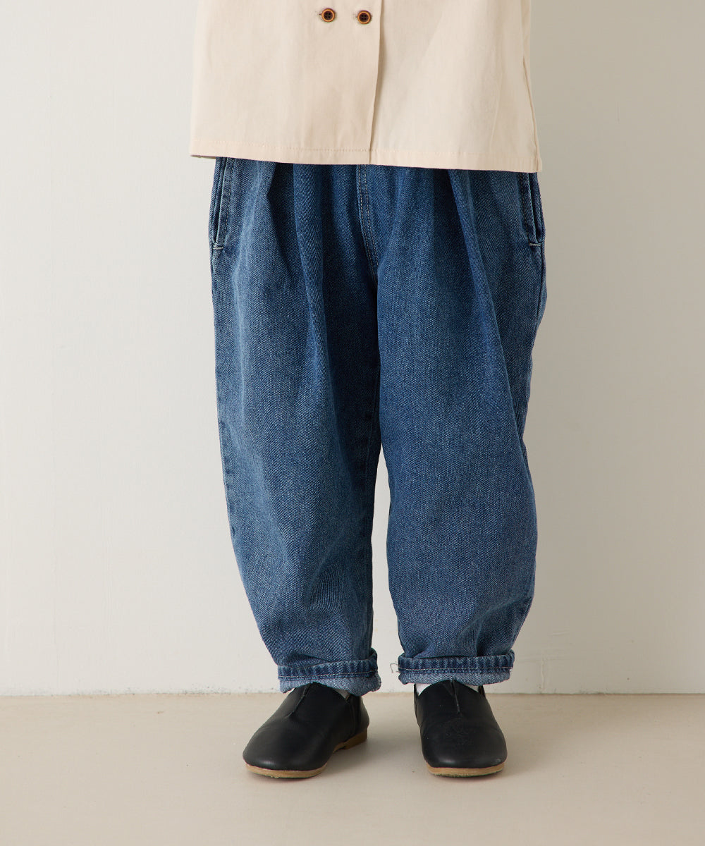 ストーンウォッシュテーパードデニムパンツ