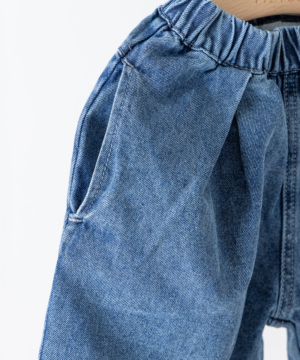 ストーンウォッシュテーパードデニムパンツ