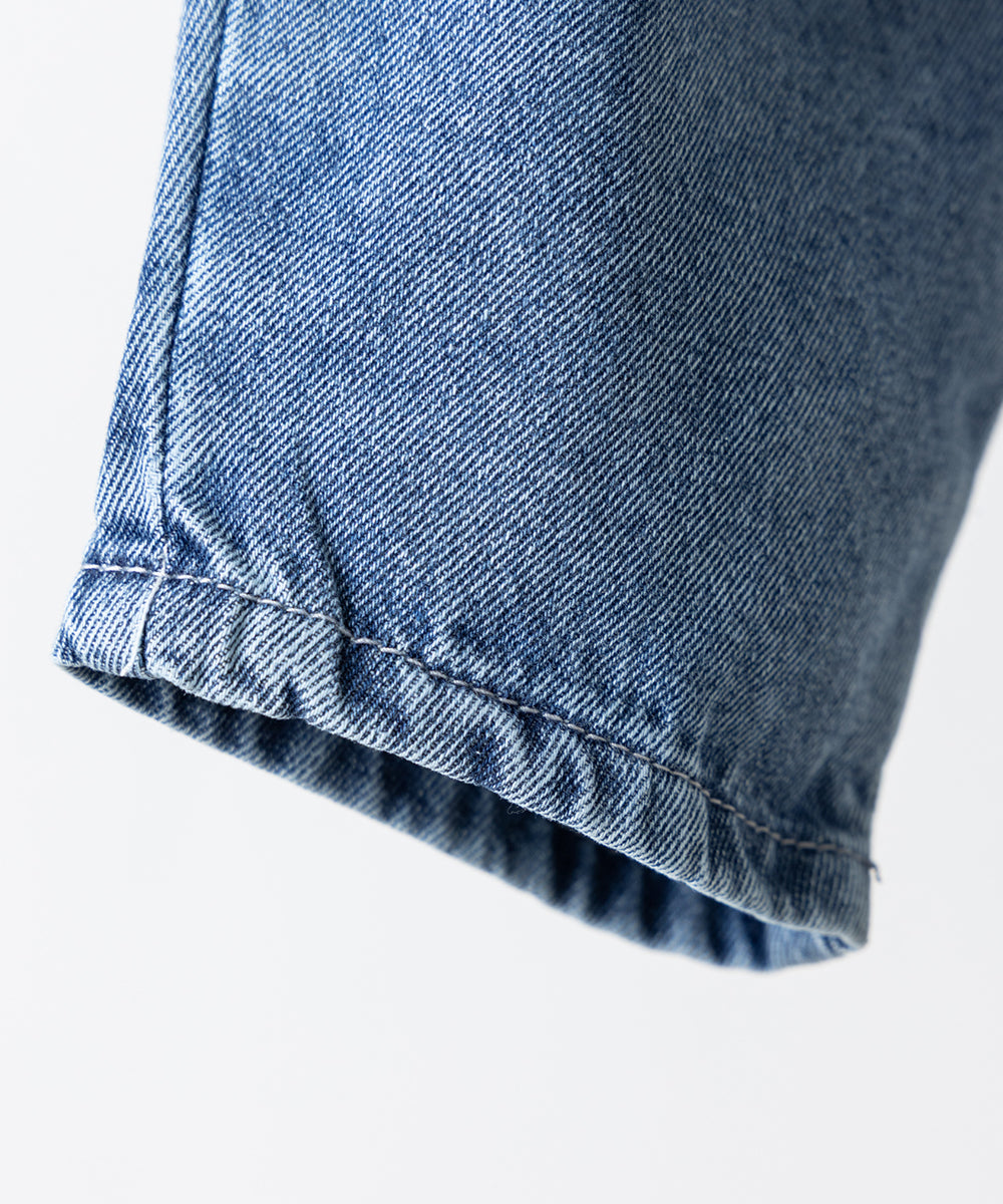 ストーンウォッシュテーパードデニムパンツ