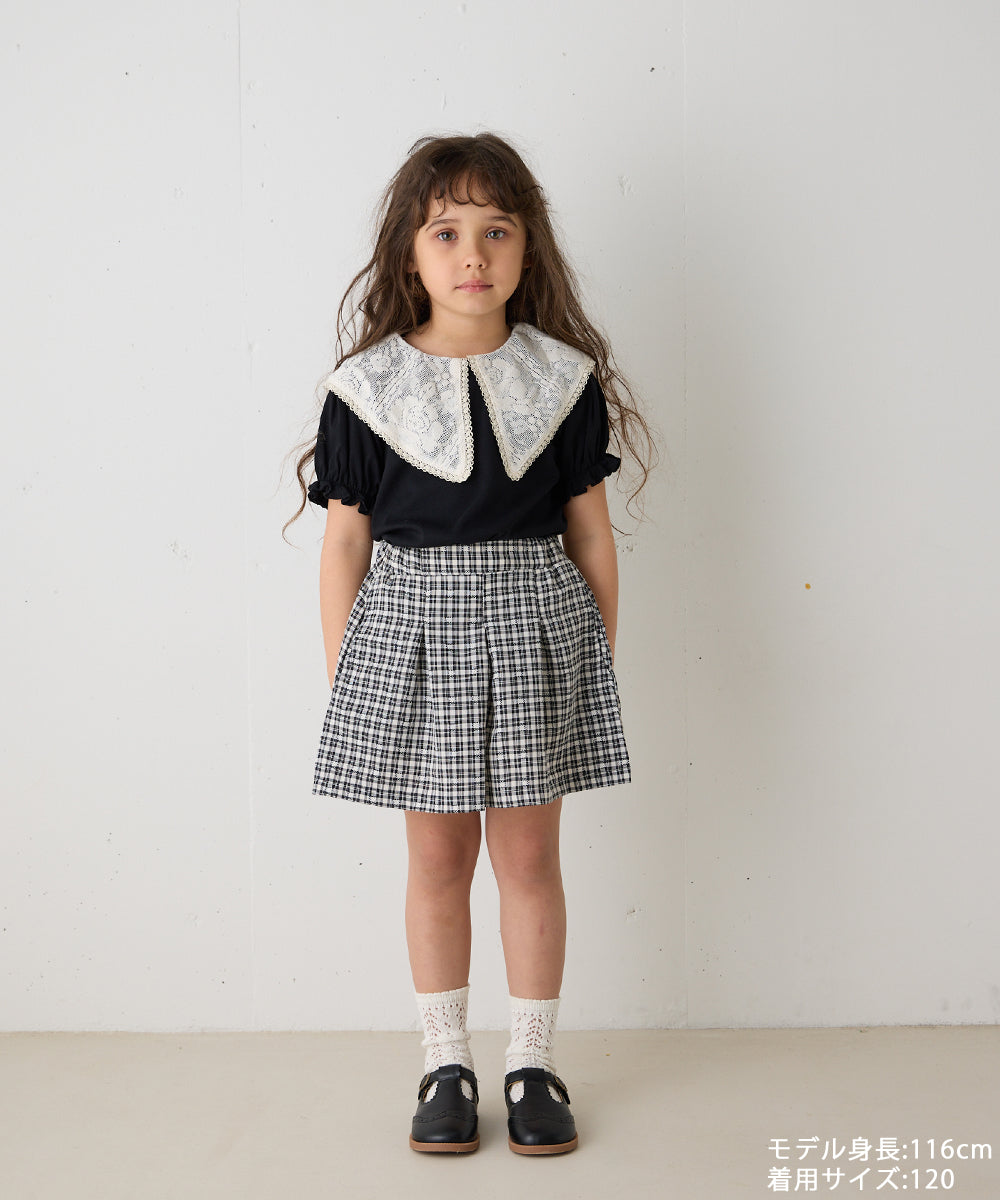 チェックタックショートパンツ