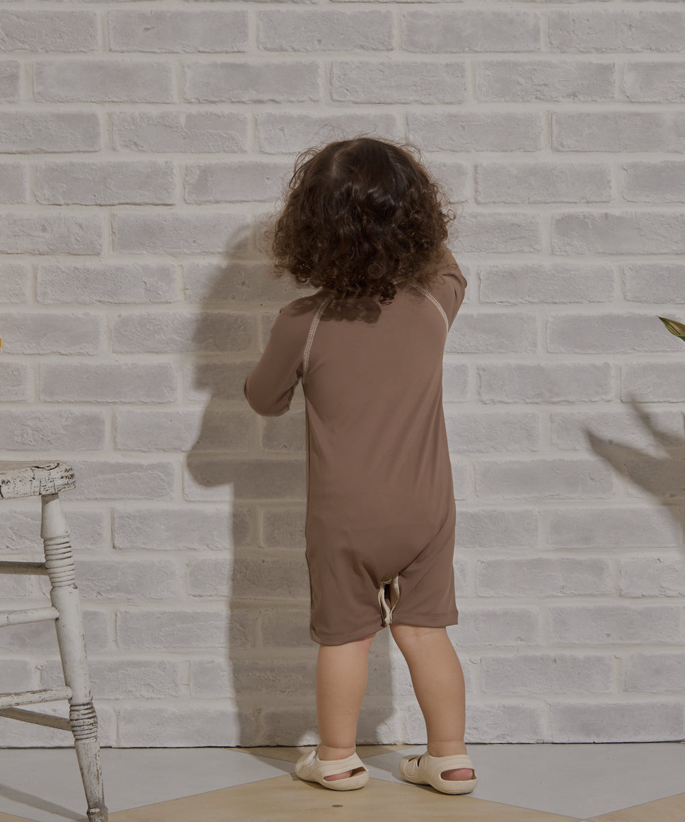 【リンク】UVカット配色ロンパースラッシュガード(UPF50+)