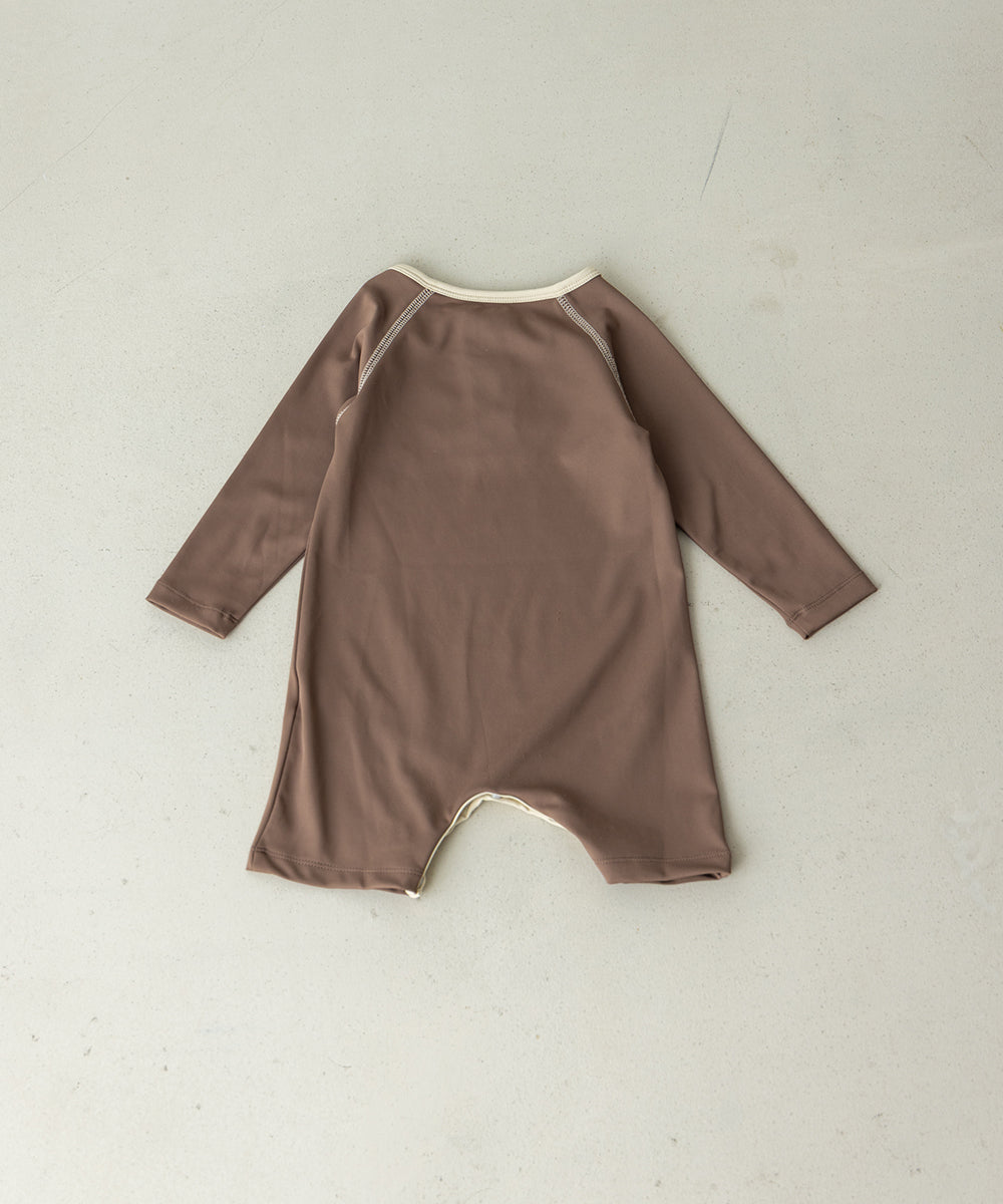 【リンク】UVカット配色ロンパースラッシュガード(UPF50+)