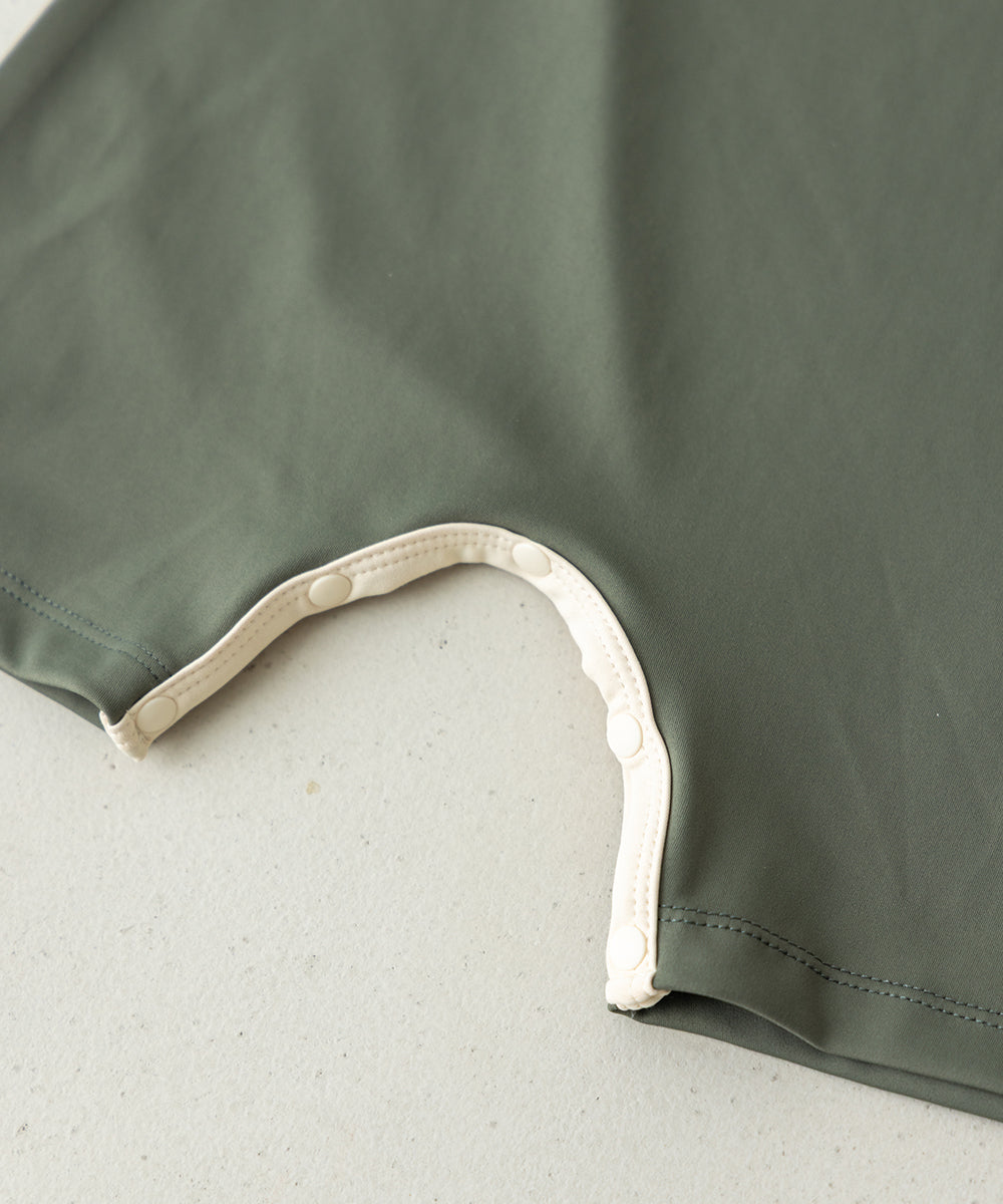 【リンク】UVカット配色ロンパースラッシュガード(UPF50+)