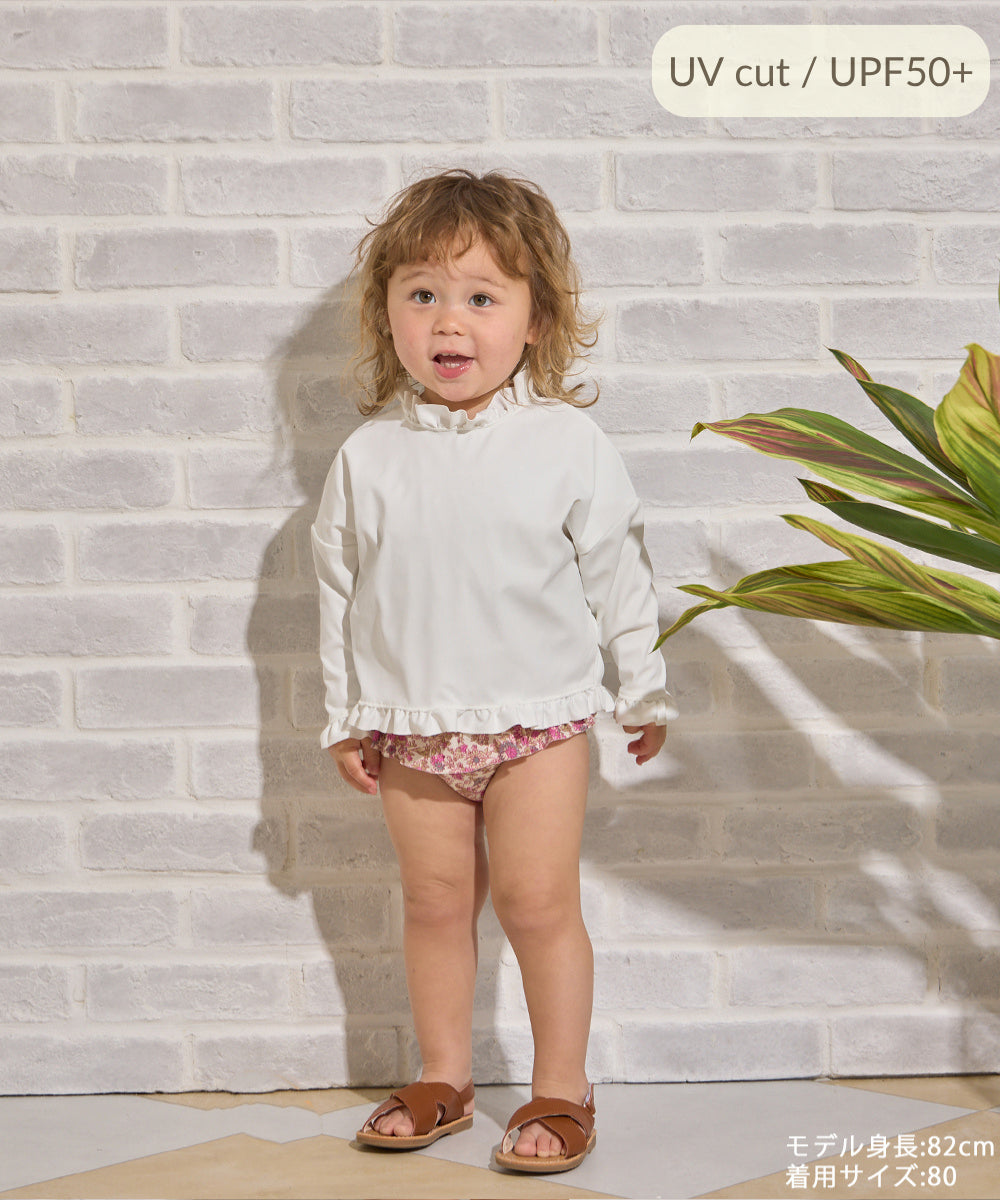 UVカットフリルラッシュガード(UPF50+)