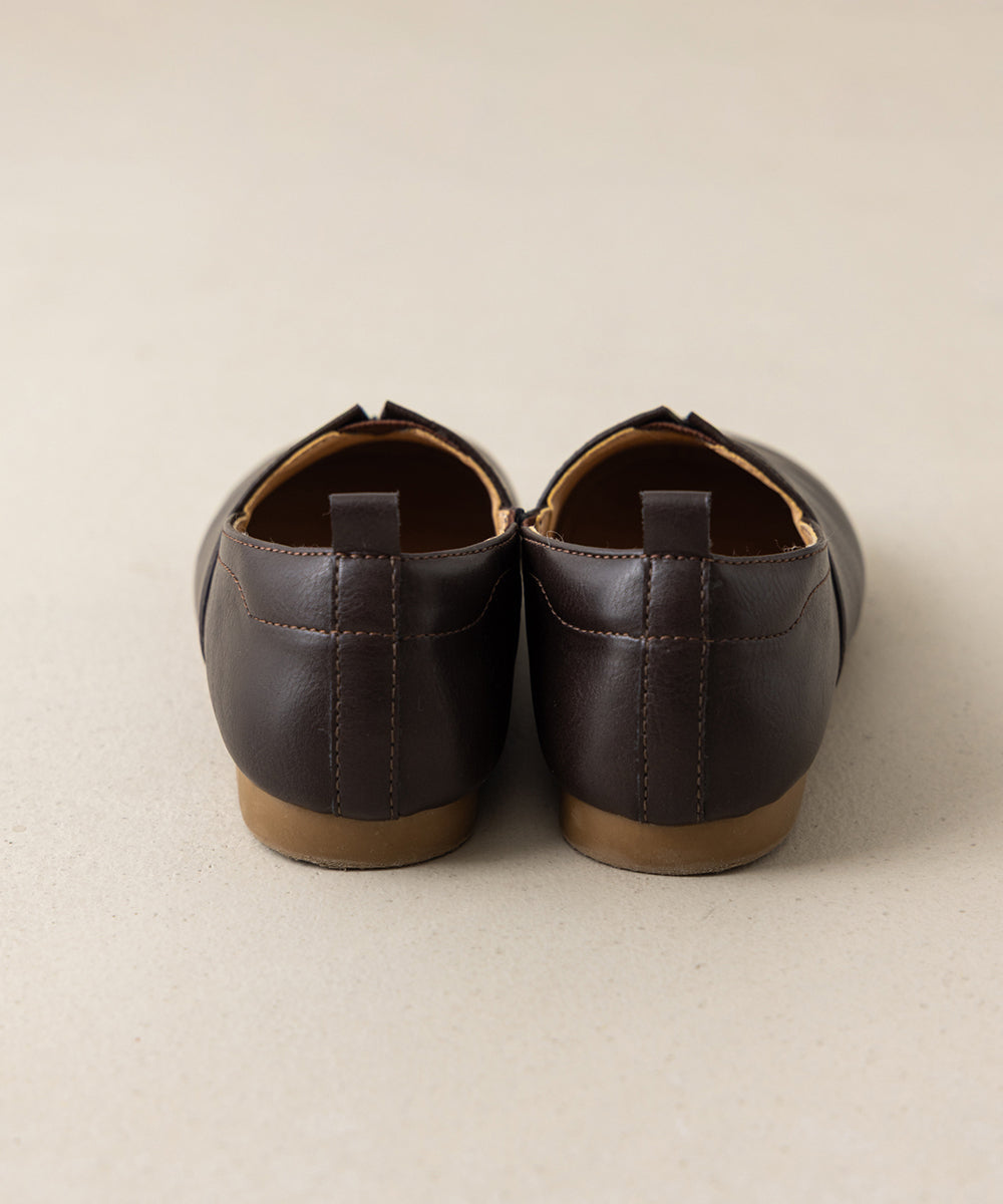 フェイクレザースリッポンシューズ