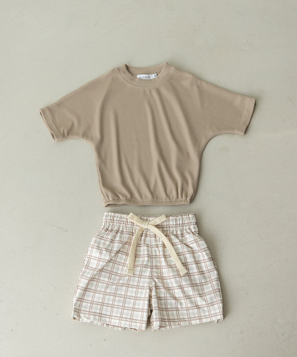 【cocoコラボ】チェック柄水陸両用スイムセットアップ