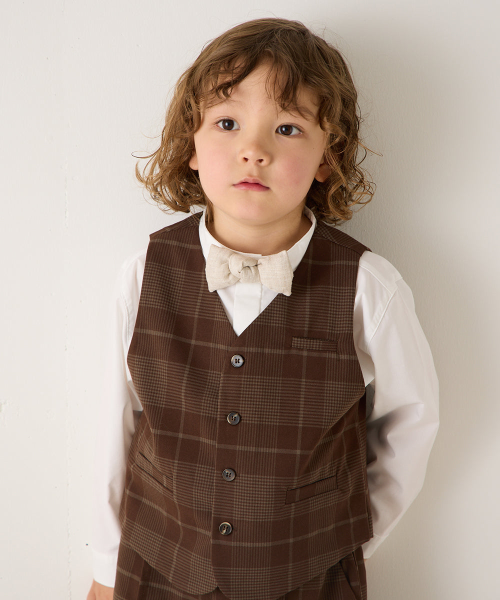 チェックフォーマルベスト