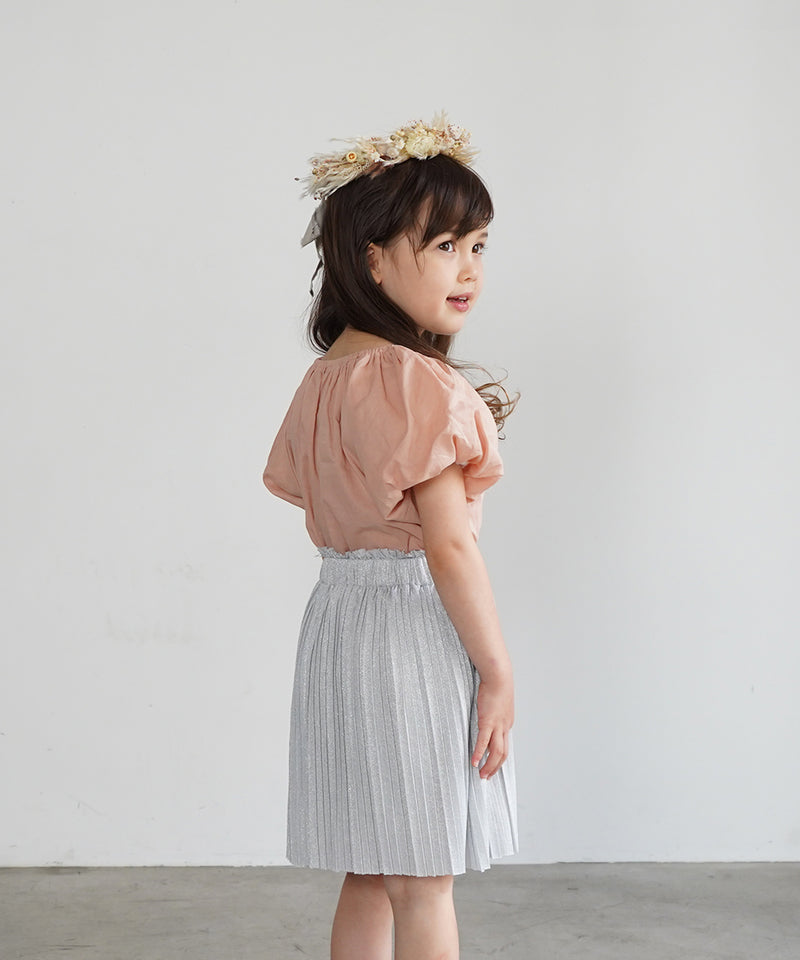 ピュアコットンパフスリーブサマーブラウス