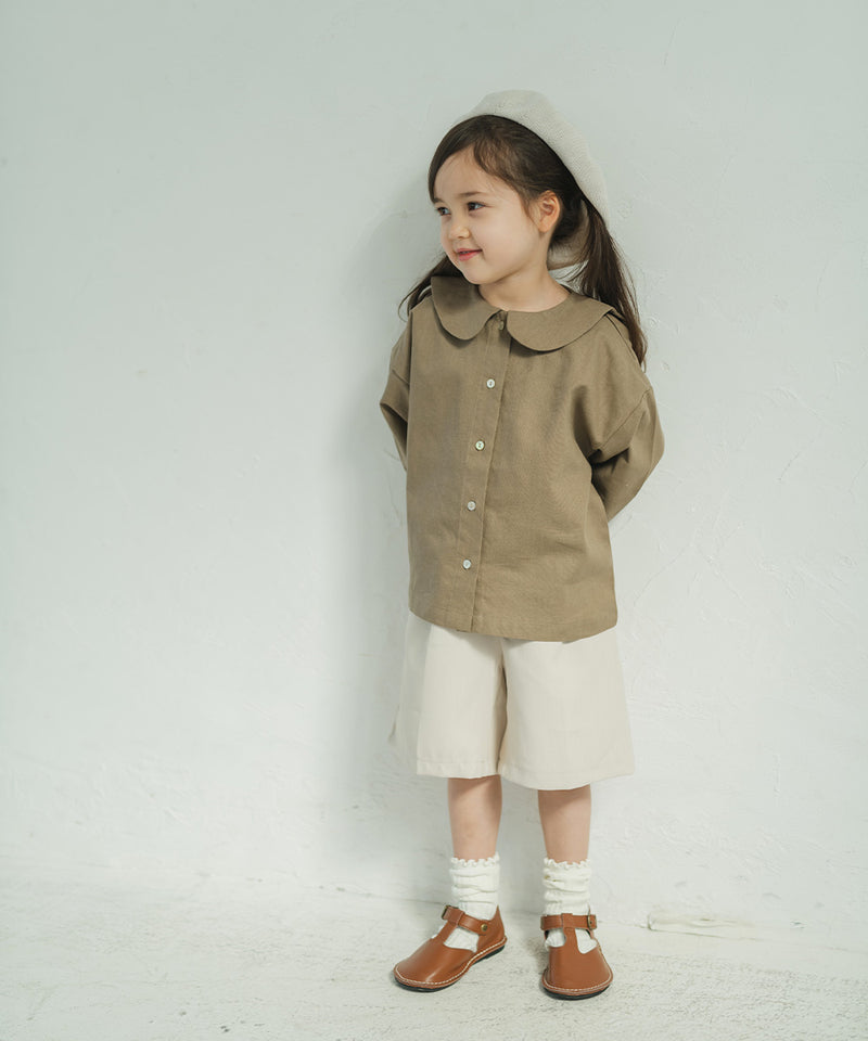 [New] Sailor Collar Natural Blouse