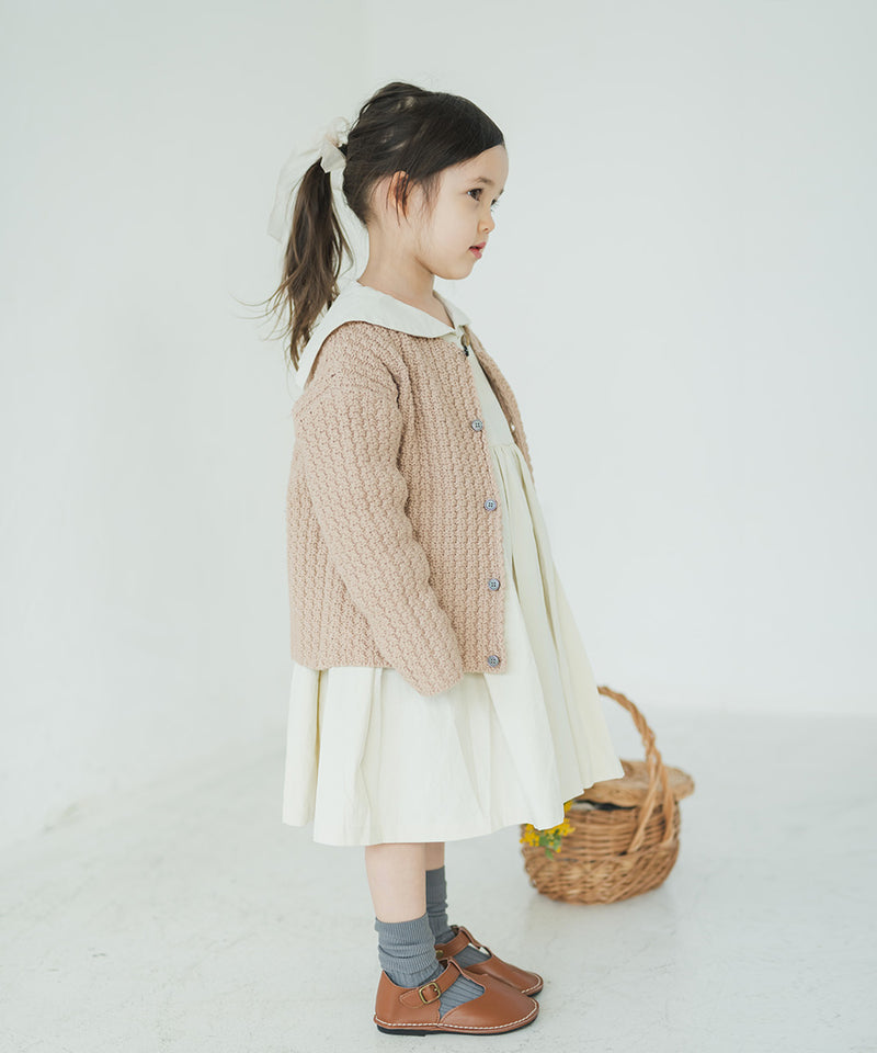 [New] Pure Cotton Sailor Collar Gathered Dress
