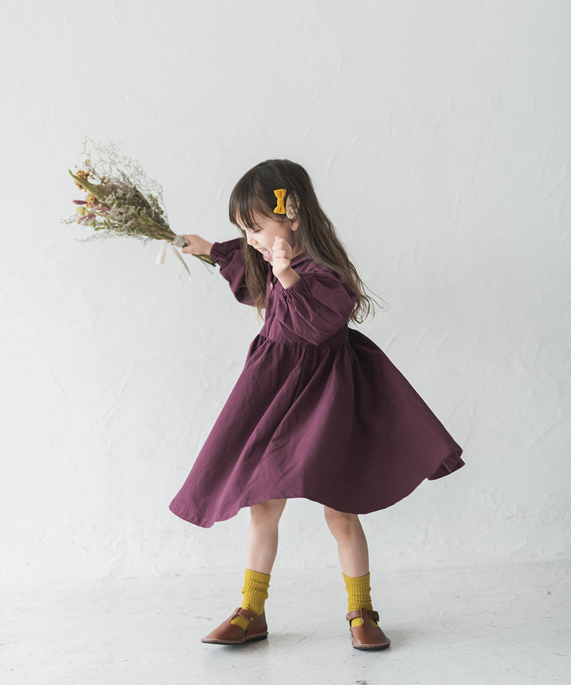 [New] Pure Cotton Sailor Collar Gathered Dress